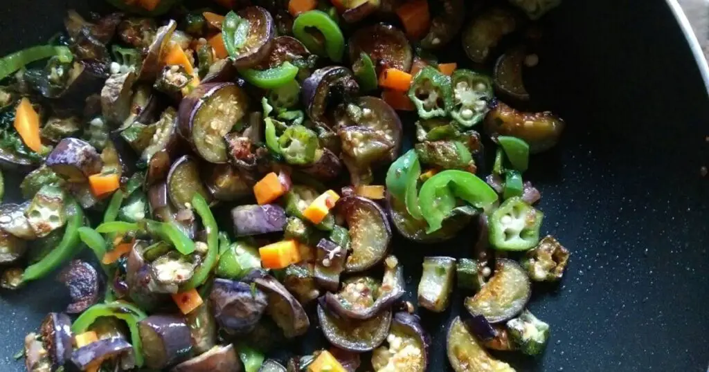 Eggplant and Okra