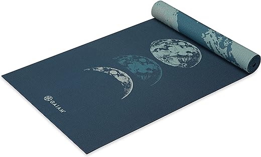 Gaiam Yoga Mat - Premium 6mm Print Reversible Extra Thick Non Slip Exercise & Fitness Mat for All Types of Yoga, Pilates & Floor Workouts (68" x 24" x 6mm Thick)